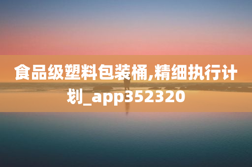 食品级塑料包装桶,精细执行计划_app352320