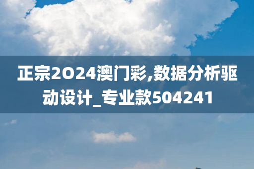 正宗2O24澳门彩,数据分析驱动设计_专业款504241