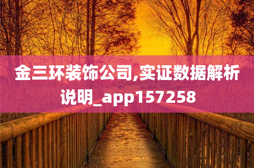 金三环装饰公司,实证数据解析说明_app157258