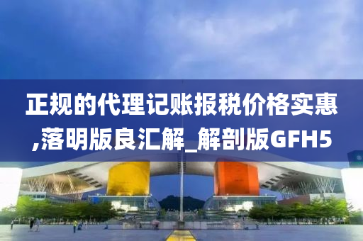 正规的代理记账报税价格实惠,落明版良汇解_解剖版GFH5