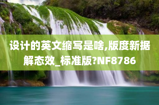 设计的英文缩写是啥,版度新据解态效_标准版?NF8786