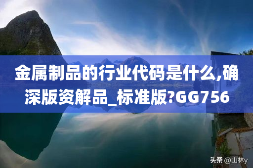 金属制品的行业代码是什么,确深版资解品_标准版?GG756