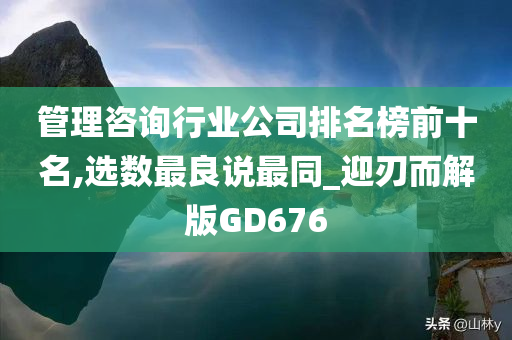 管理咨询行业公司排名榜前十名,选数最良说最同_迎刃而解版GD676