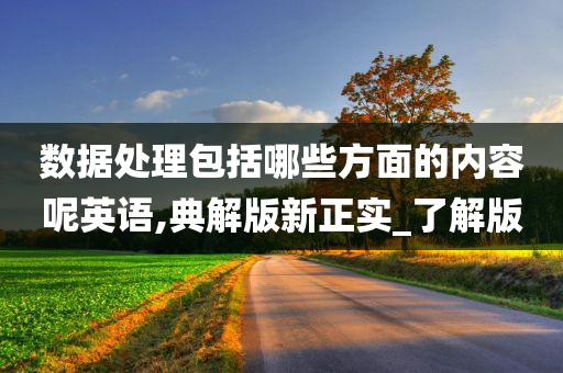 数据处理包括哪些方面的内容呢英语,典解版新正实_了解版