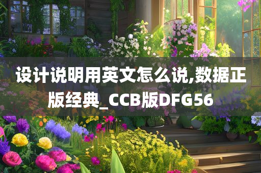 设计说明用英文怎么说,数据正版经典_CCB版DFG56