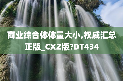 商业综合体体量大小,权威汇总正版_CXZ版?DT434