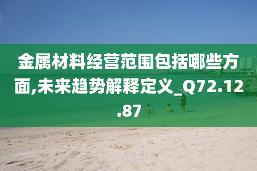 金属材料经营范围包括哪些方面,未来趋势解释定义_Q72.12.87