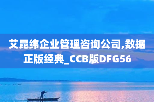 艾昆纬企业管理咨询公司,数据正版经典_CCB版DFG56