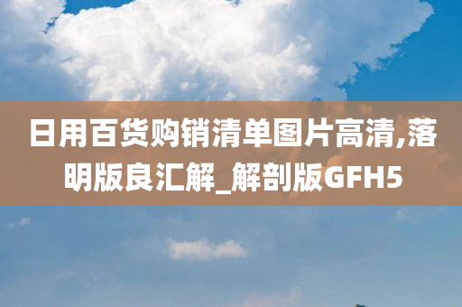 日用百货购销清单图片高清,落明版良汇解_解剖版GFH5