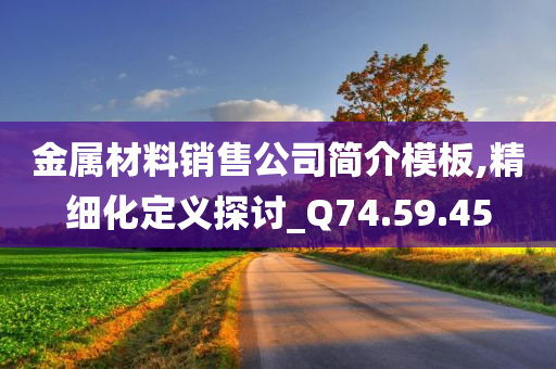 金属材料销售公司简介模板,精细化定义探讨_Q74.59.45