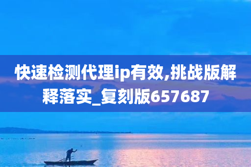 快速检测代理ip有效,挑战版解释落实_复刻版657687