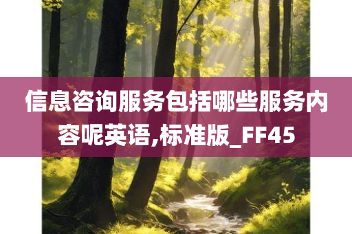 信息咨询服务包括哪些服务内容呢英语,标准版_FF45