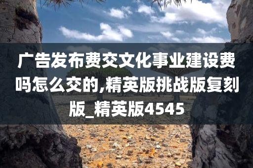 广告发布费交文化事业建设费吗怎么交的,精英版挑战版复刻版_精英版4545