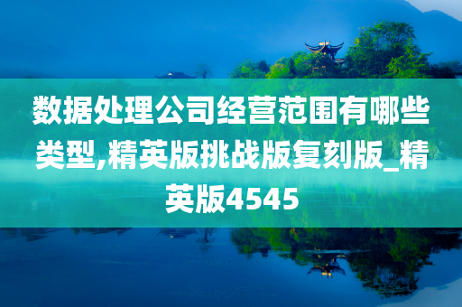 数据处理公司经营范围有哪些类型,精英版挑战版复刻版_精英版4545