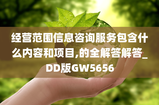 经营范围信息咨询服务包含什么内容和项目,的全解答解答_DD版GW5656