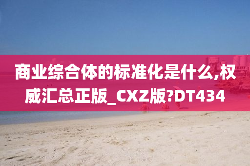 商业综合体的标准化是什么,权威汇总正版_CXZ版?DT434