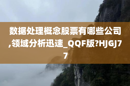 数据处理概念股票有哪些公司,领域分析迅速_QQF版?HJGJ77