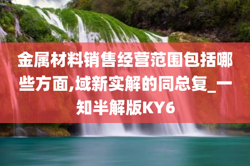 金属材料销售经营范围包括哪些方面,域新实解的同总复_一知半解版KY6