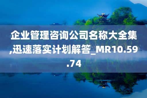 企业管理咨询公司名称大全集,迅速落实计划解答_MR10.59.74