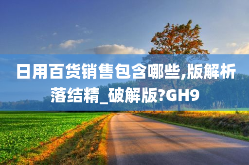 日用百货销售包含哪些,版解析落结精_破解版?GH9