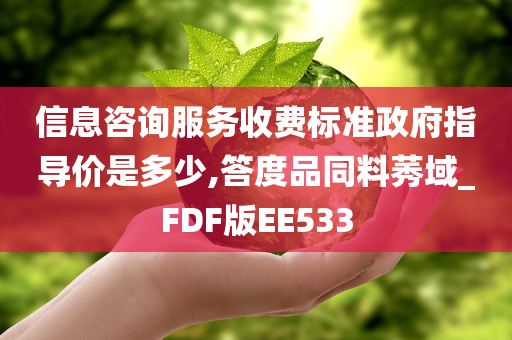 信息咨询服务收费标准政府指导价是多少,答度品同料莠域_FDF版EE533