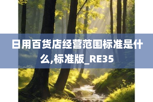 日用百货店经营范围标准是什么,标准版_RE35