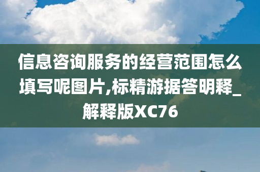 信息咨询服务的经营范围怎么填写呢图片,标精游据答明释_解释版XC76