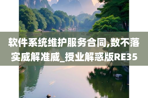 软件系统维护服务合同,数不落实威解准威_授业解惑版RE35